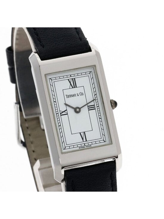 Tiffany & Co Classic Square Watch SS Leather main image 11